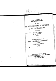 Title Page of Pentecostal Church of the Nazarene Manual 1911