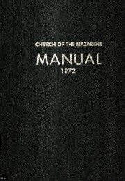 Manual of the Church of the Nazarene, 1972