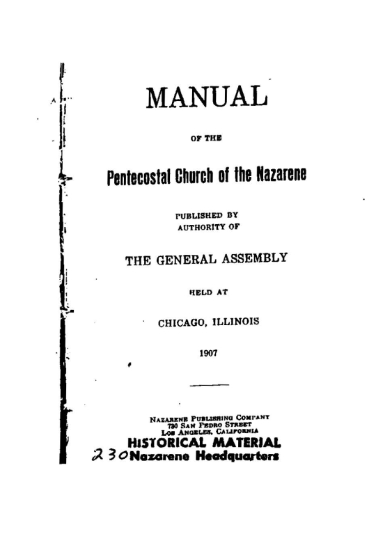 Title page of the 1907 Manual