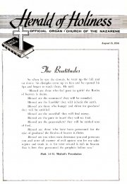 Title Page of Herald of Holiness - August 15, 1956