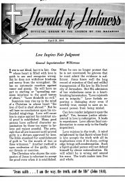 Title Page of Herald of Holiness - April 21, 1954