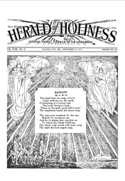 Front page of Herald of Holiness - December 18, 1929