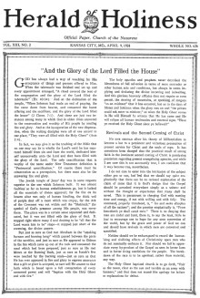 Herald of Holiness - April 9, 1924