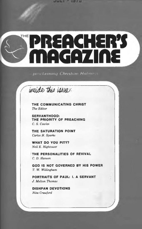 Title Page of Preacher's Magazine