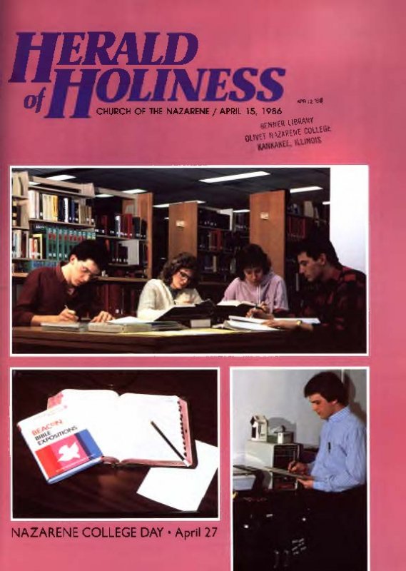 Herald of Holiness - April 15, 1986