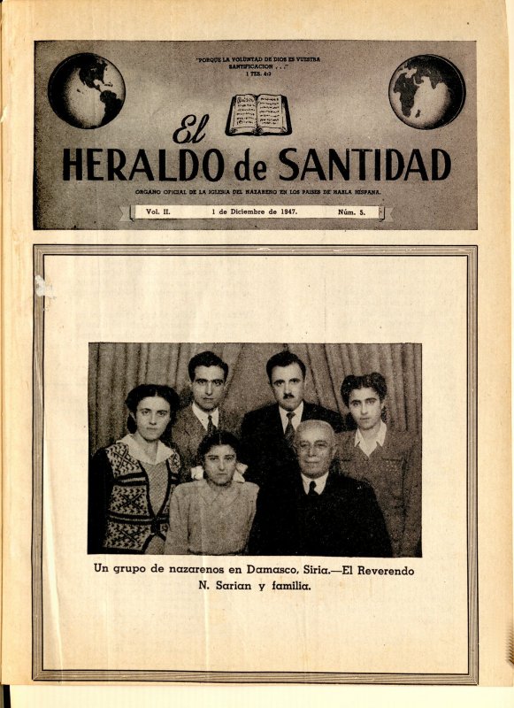 El Heraldo de Santidad, 1 de Diciembre 1947, Vol 2 N°5